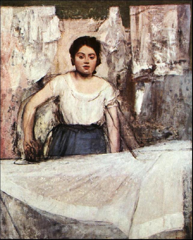 Edgar Degas A Woman Ironing oil painting image